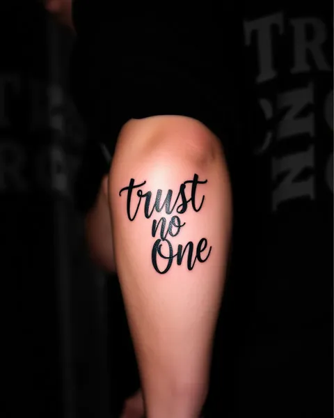 Pourquoi j'ai obtenu le tatouage "Trust No One"